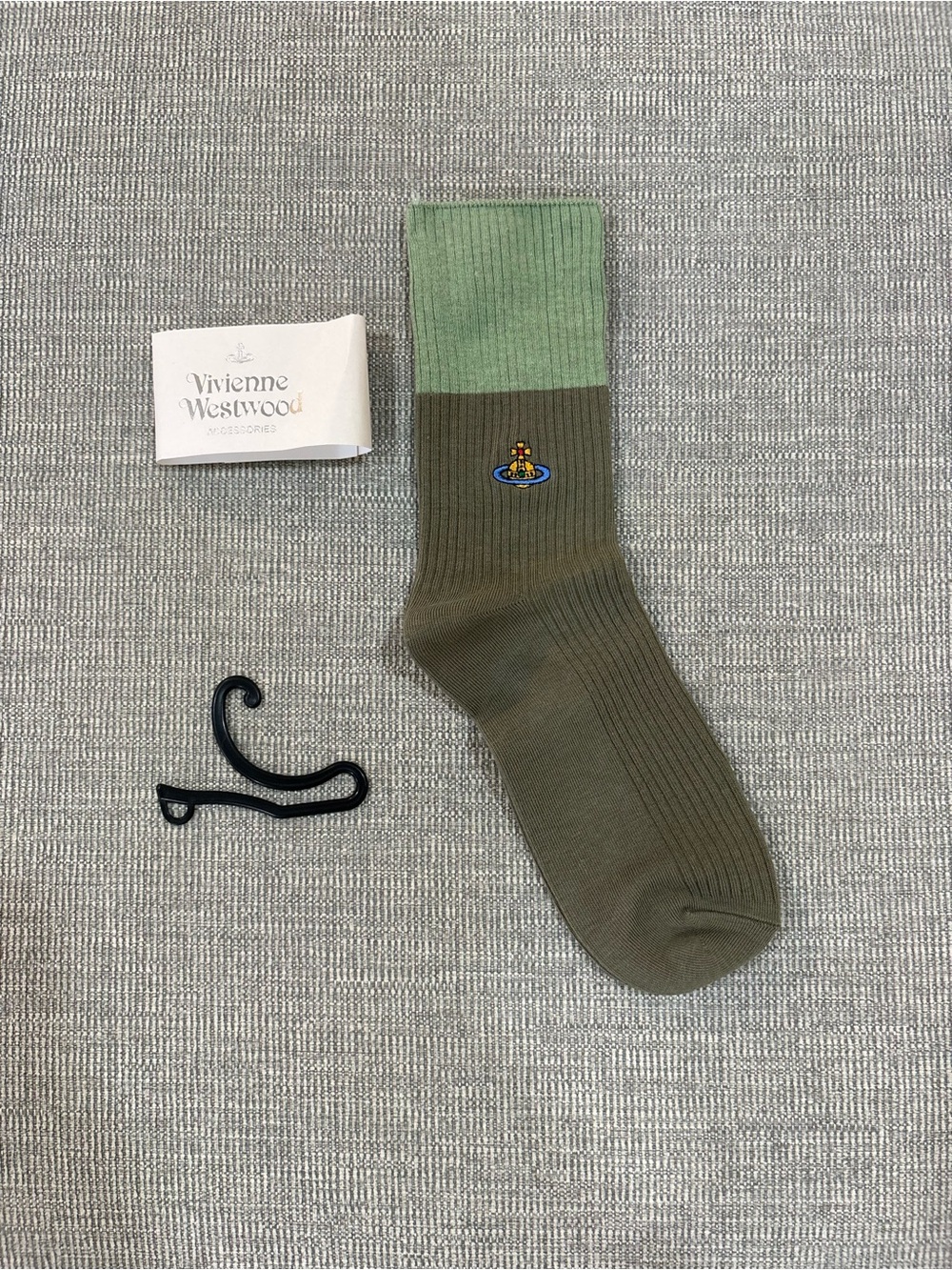 Vivienne Westwood Olive & Light Green Ribbed Crew Socks